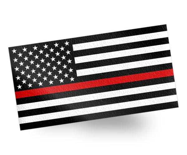 Firefighters Thin Red Line American Flag Carpet Graphic – ZDecals