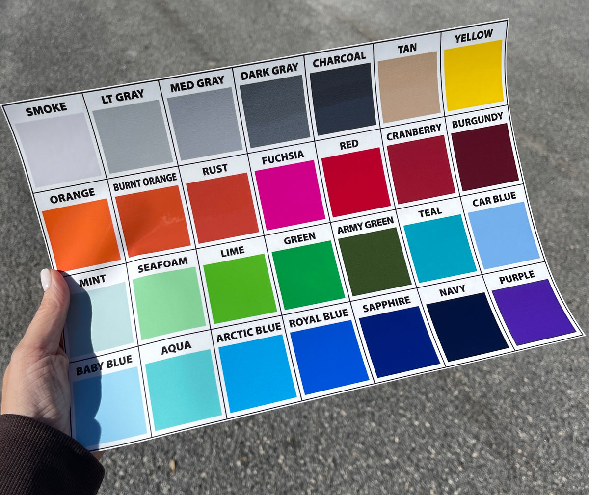 gray car paint colors samples