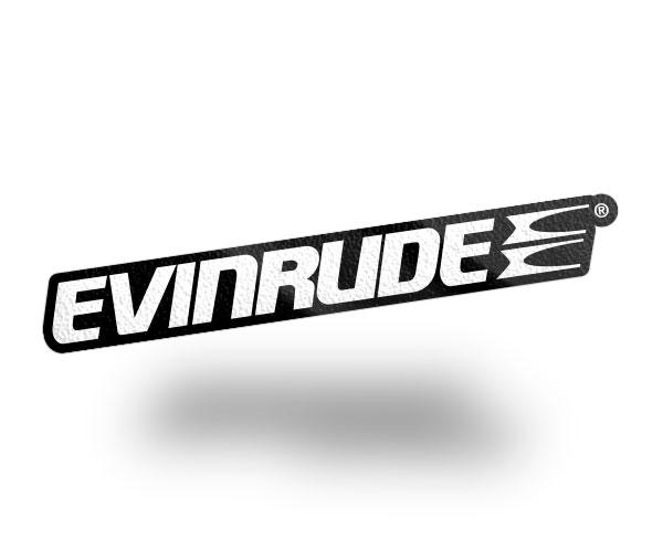 LOT of (2) Evinrude Decals Transparant White Clear 7