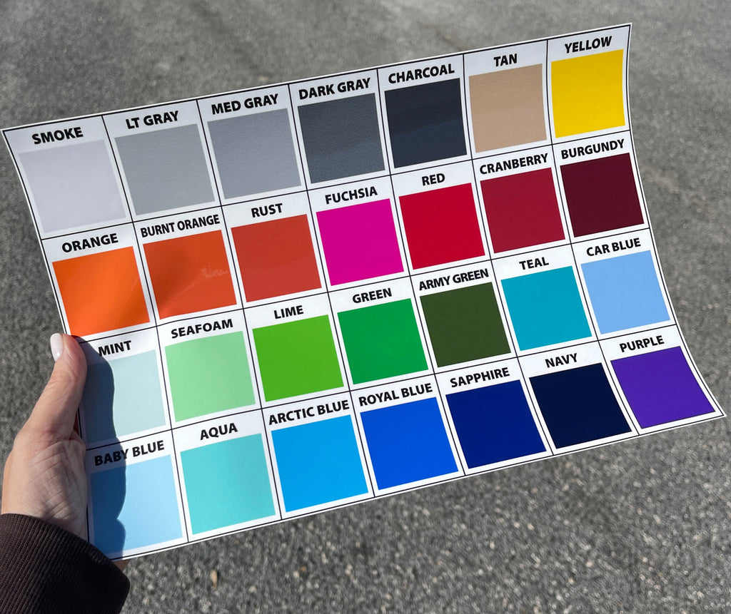 Sample Color Chart – ZDecals